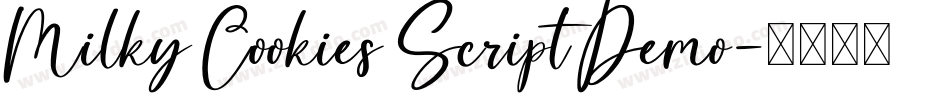 Milky Cookies Script Demo字体转换